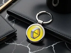 Renault Schlüsselring Herren Stabil Metallisch Stil